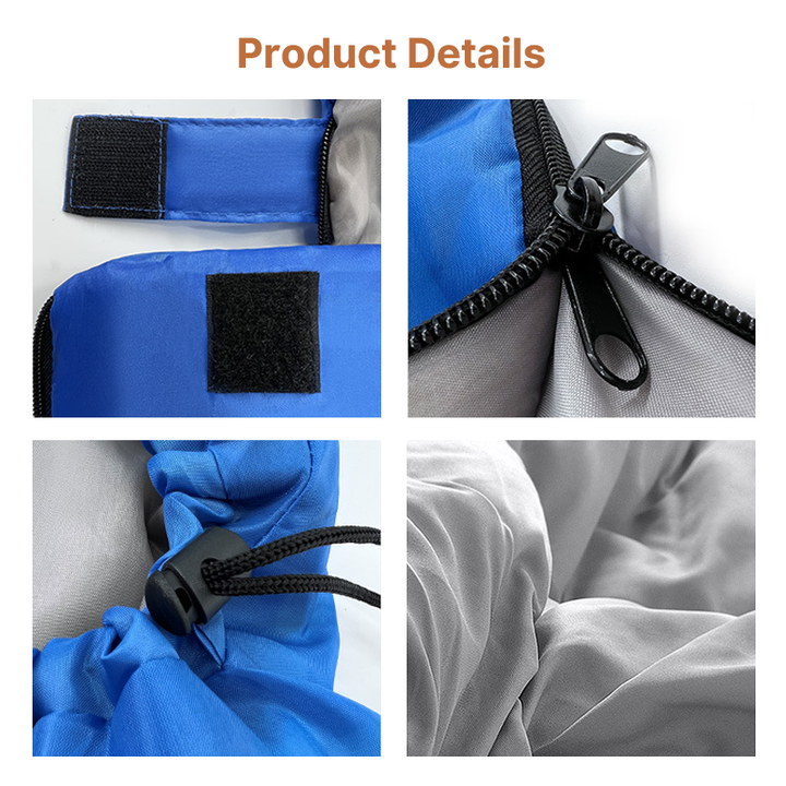Lightweight convertible sleeping bag. Perfect hiking & camping gear with comfortable hood