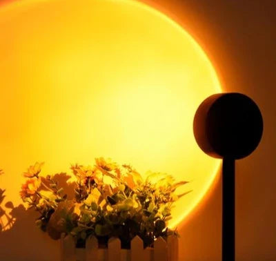 USB-powered sunset lamp. Portable ambient light for home decor, perfect for creating mood lighting anywhere.