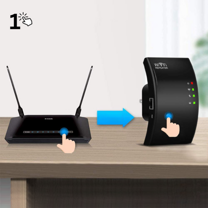 "Amplificatore di segnale WiFi wireless compatto, design elegante, potenzia il segnale per streaming e giochi senza interruzi