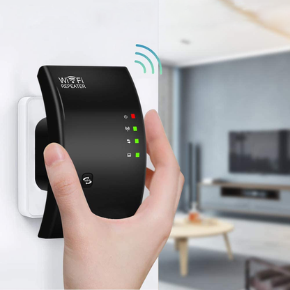 "Amplificatore di segnale WiFi wireless compatto, design elegante, potenzia il segnale per streaming e giochi senza interruzi