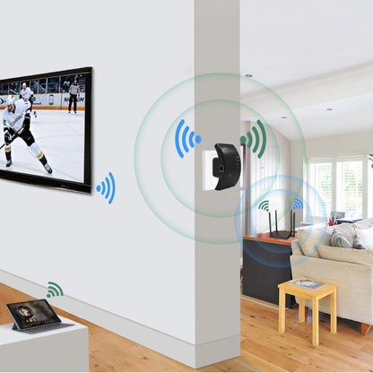 "Amplificatore di segnale WiFi wireless compatto, design elegante, potenzia il segnale per streaming e giochi senza interruzi