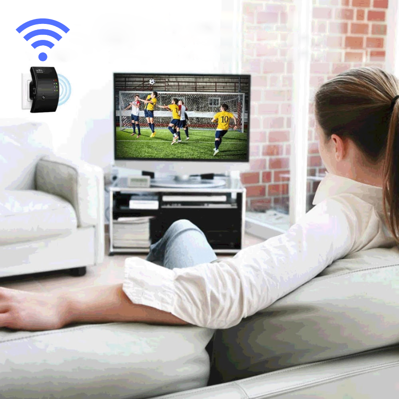 "Amplificatore di segnale WiFi wireless compatto, design elegante, potenzia il segnale per streaming e giochi senza interruzi