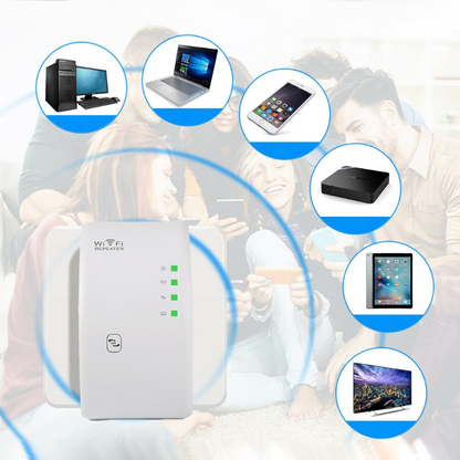"Amplificatore di segnale WiFi wireless compatto, design elegante, potenzia il segnale per streaming e giochi senza interruzi