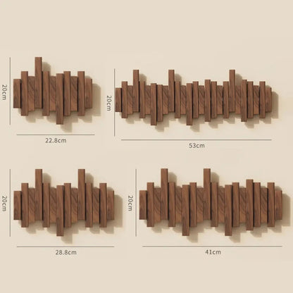 "Appendiabiti da parete in legno noce o faggio con ganci, design minimalista per giacche, borse e cappelli"