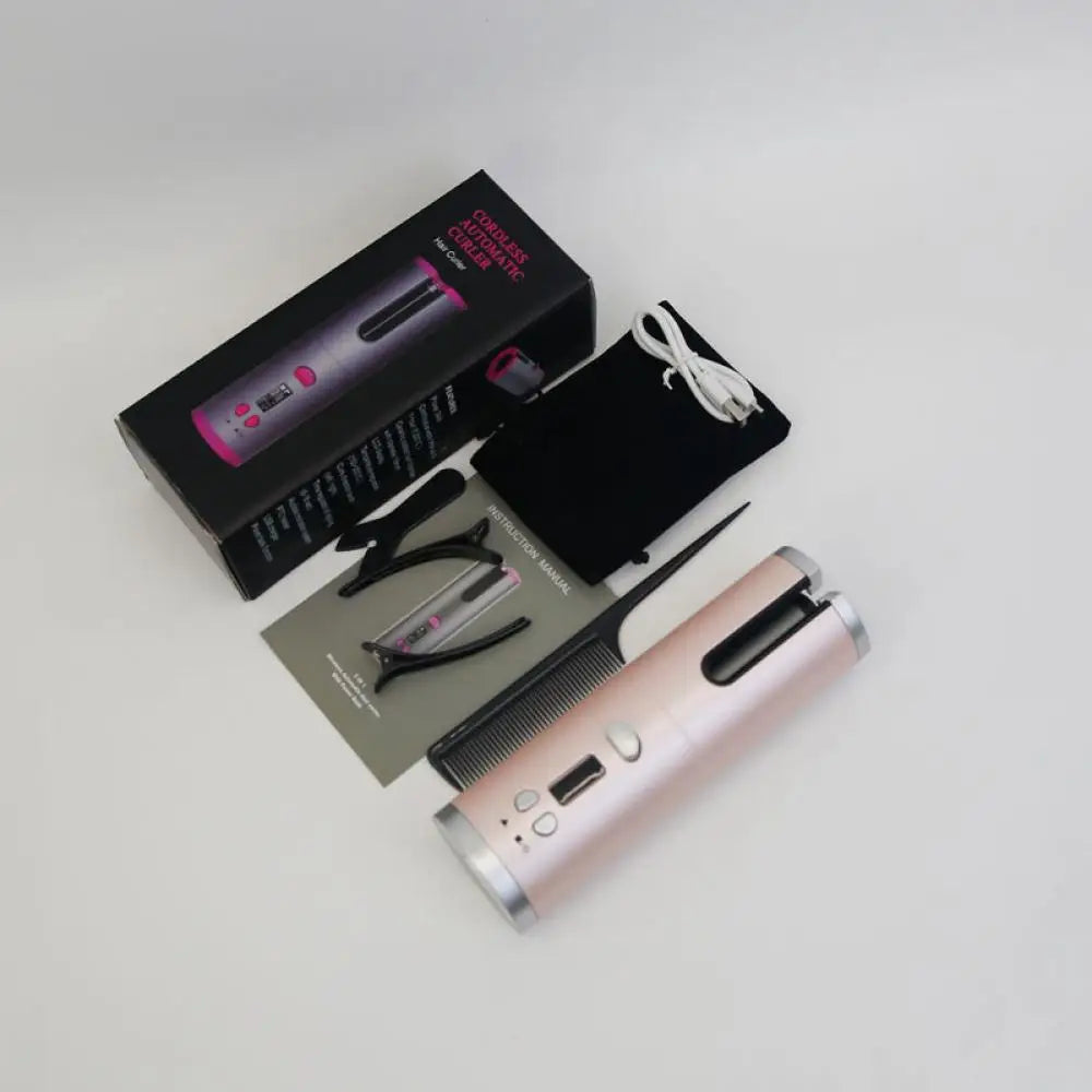 "Arricciacapelli LED per donna, cordless, display digitale e cilindro ceramico, per ricci perfetti e protetti."
