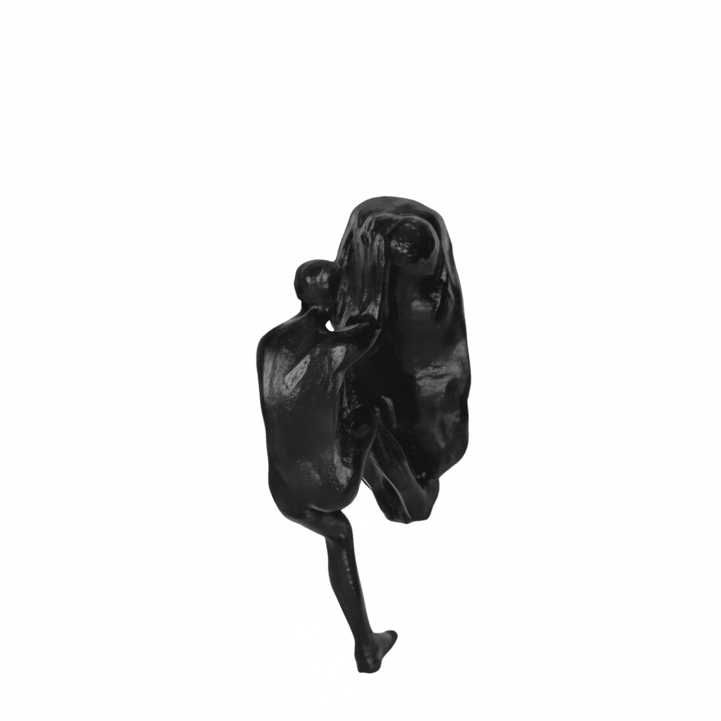 Modern interior design: Climber figure wall art, a unique and dynamic sculpture.