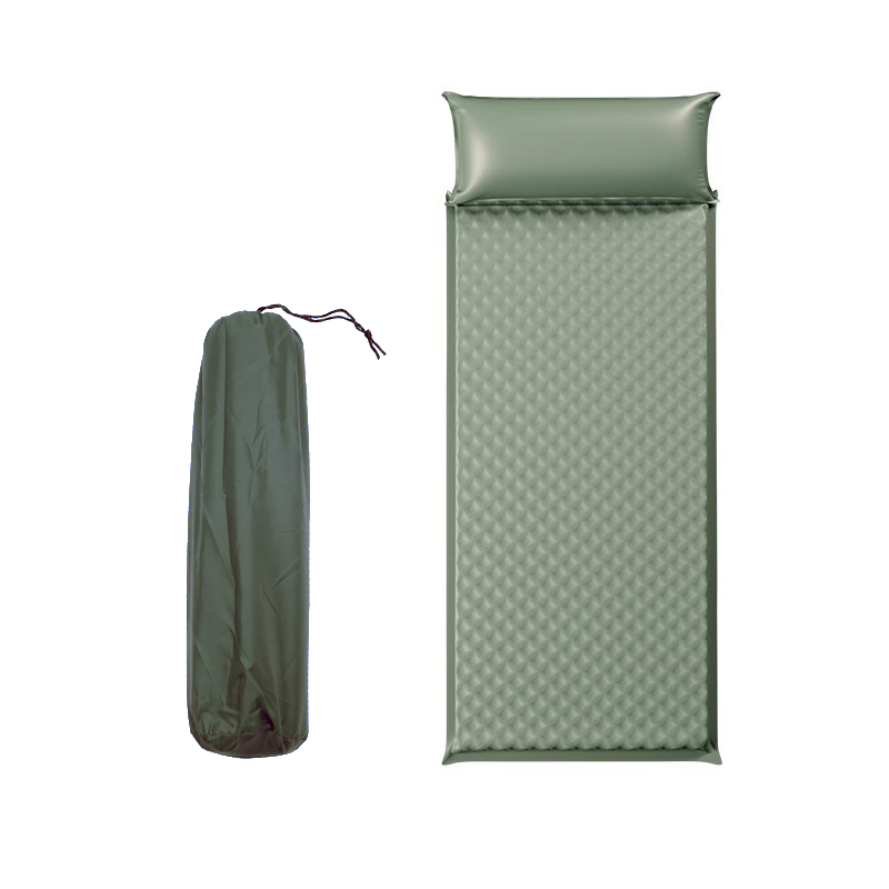 Compact portable self-inflating mattress, excellent for backpacking and travel