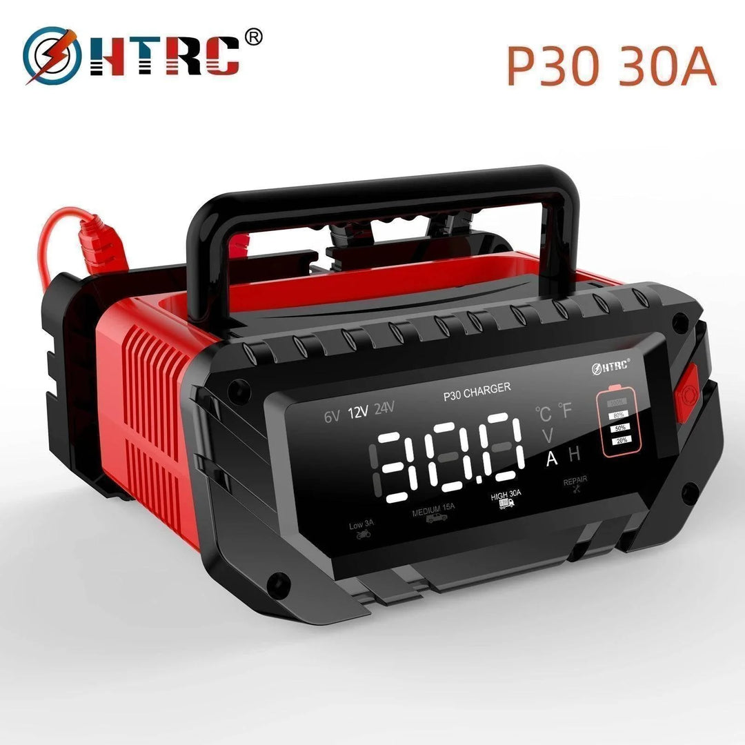 Robust smart battery charger for automotive and consumer electronics, ensuring optimal battery health.