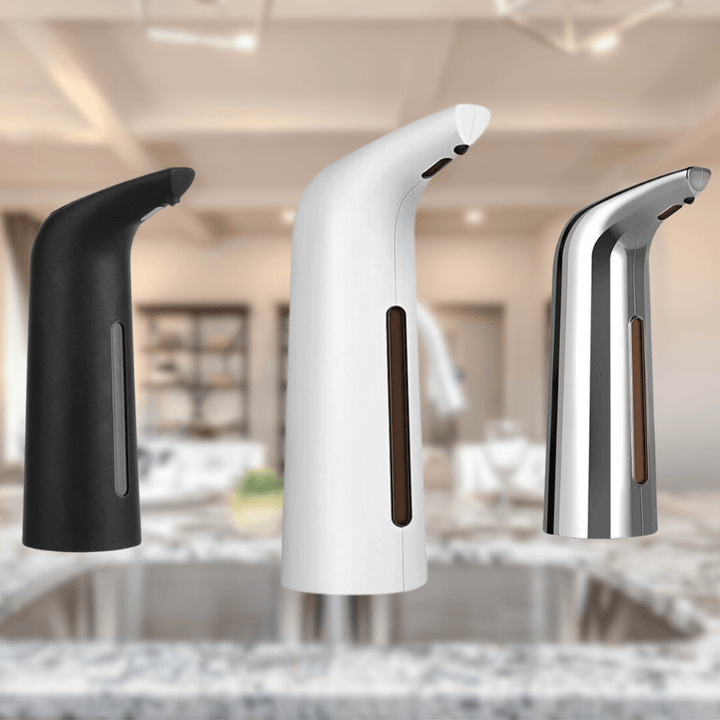 Drip-free automatic sensor soap dispenser, promoting bathroom & kitchen hygiene with easy, touchless handwashing.
