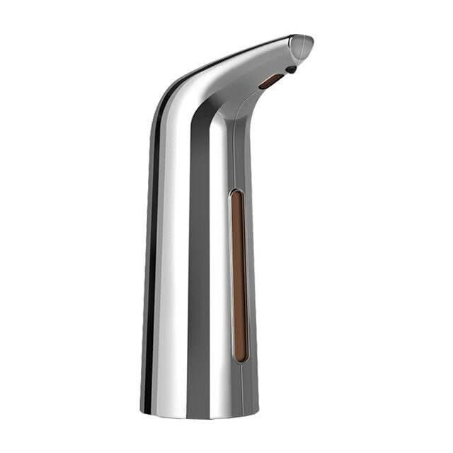 Hands-free automatic soap dispenser with infrared sensor for hygienic handwashing, suitable for liquid soap.