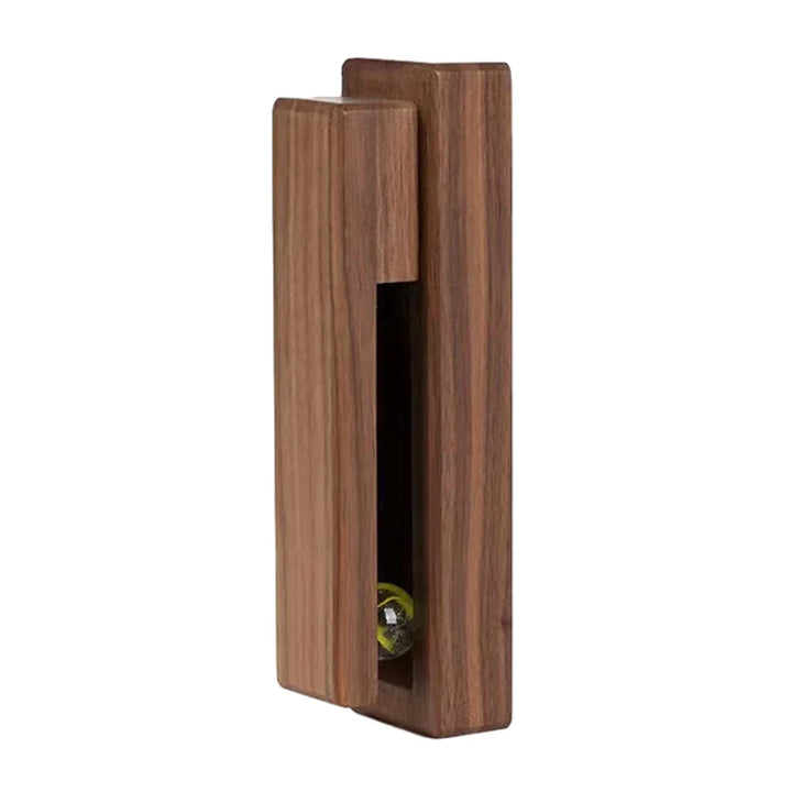 Rustic beech wood towel holder. Drill-free wall hook for bathroom & kitchen decor. Easy self-adhesive install.