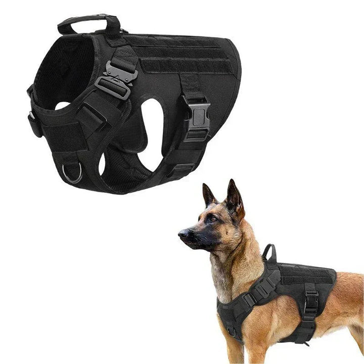 Durable pet harness vest for dogs, made with breathable material for long-lasting outdoor training.