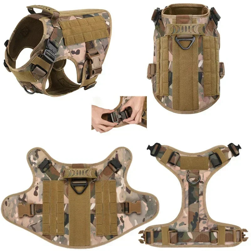 Secure dog harness vest with front clip for enhanced control, safety, & comfortable no-pull walks.