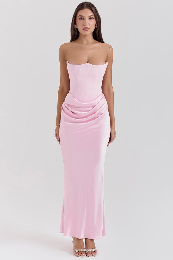 Chic black corset party dress, an elegant choice for special occasions.