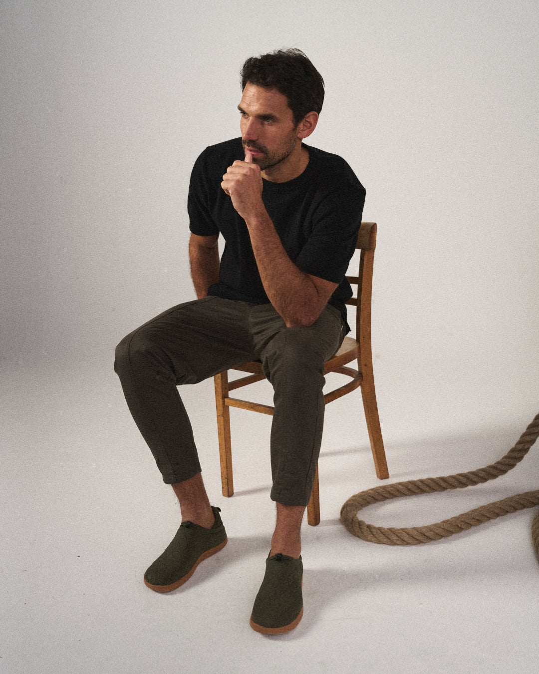 Versatile black tapered joggers for men, combining a sleek look with ultimate casual comfort.