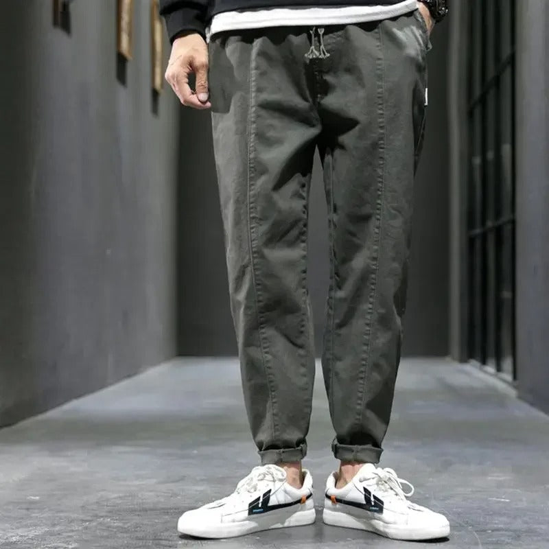 Fashion-forward men's tapered joggers, providing both effortless style and all-day comfort.