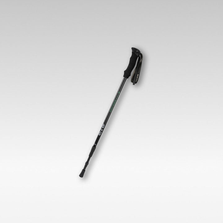 Black ultra-lightweight trekking pole for hiking & outdoor adventures