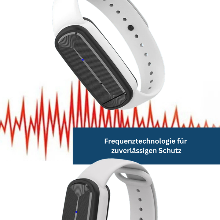 White travel-friendly ultrasonic mosquito repellent, comfortable and effective insect protection.