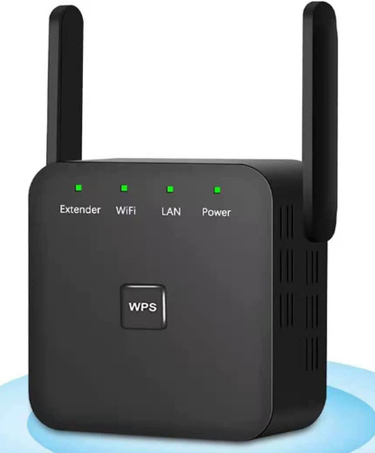 Booster WiFi Dual Band, copertura estesa per segnale wireless potenziato, design compatto e moderno, elimina zone morte.