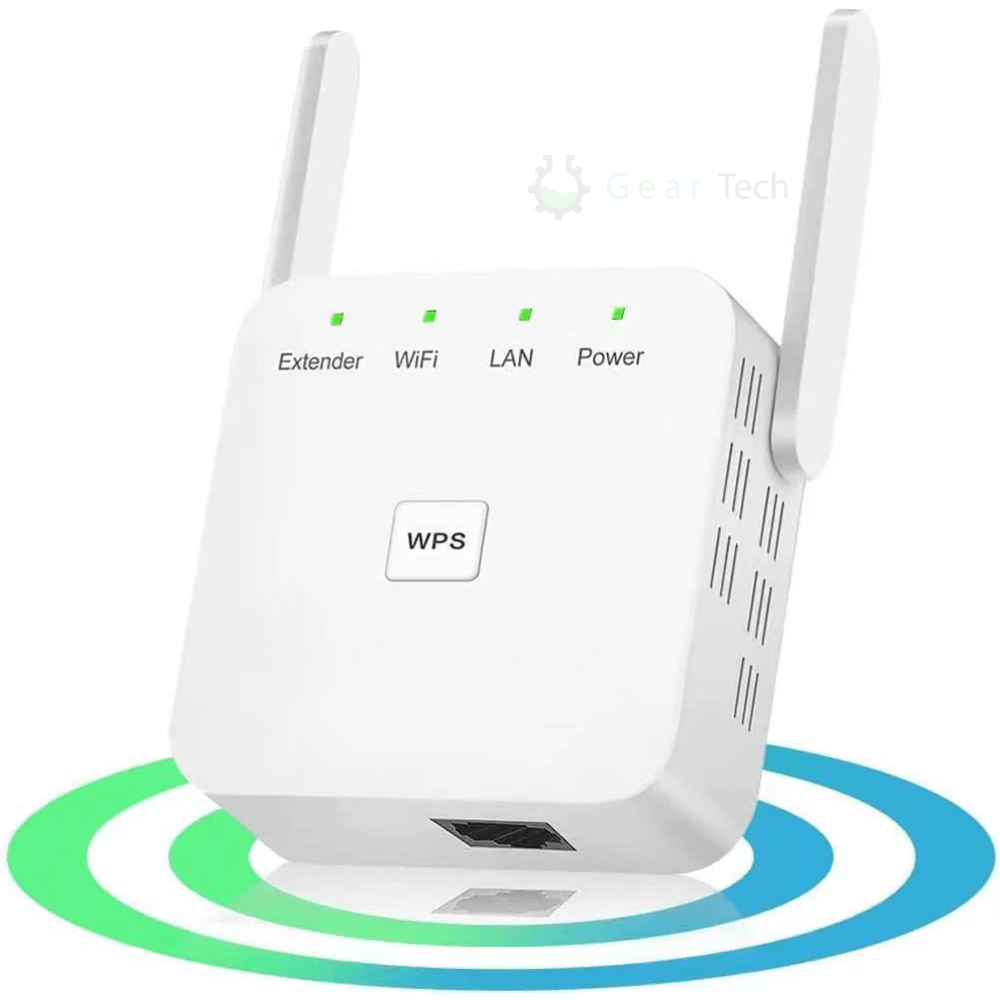 Booster WiFi Dual Band, copertura estesa per segnale wireless potenziato, design compatto e moderno, elimina zone morte.