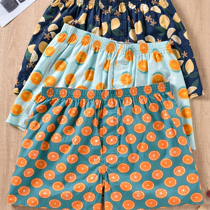 "Boxer da uomo in cotone 100% con stampa vegetale moderna, morbidi e traspiranti, perfetti per comfort quotidiano."