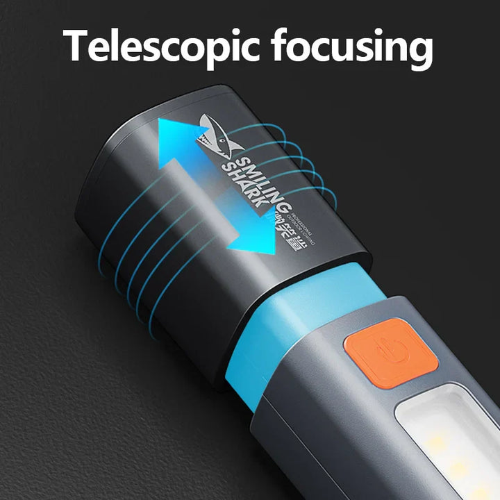 Green LED mini flashlight with sturdy hook, compact and waterproof, essential hiking light gear
