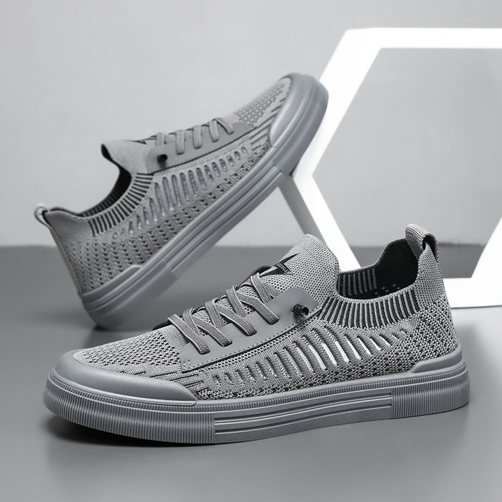 Men's brown comfort walking shoes, lightweight and stylish for daily activities.