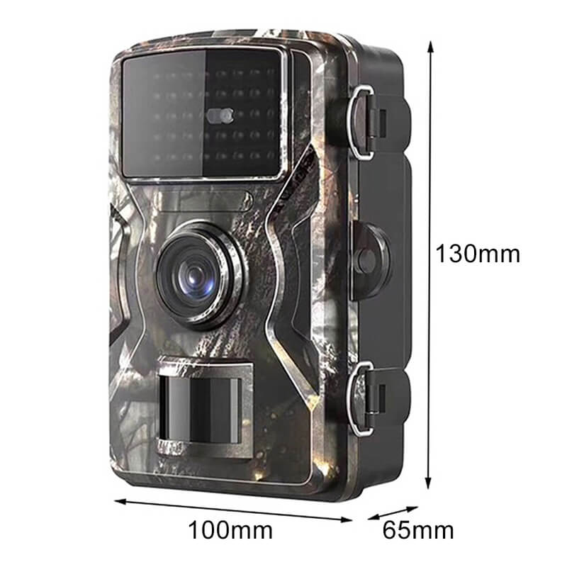"Camera per fauna selvatica, visione notturna, foto e video HD, design robusto, mimetico, impermeabile, LED infrarossi invisi
