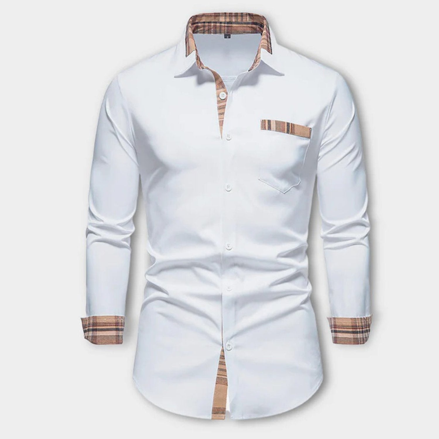 "Camicia classica da uomo, nera, taglio sartoriale, elegante e versatile, perfetta per eventi speciali o professionali."