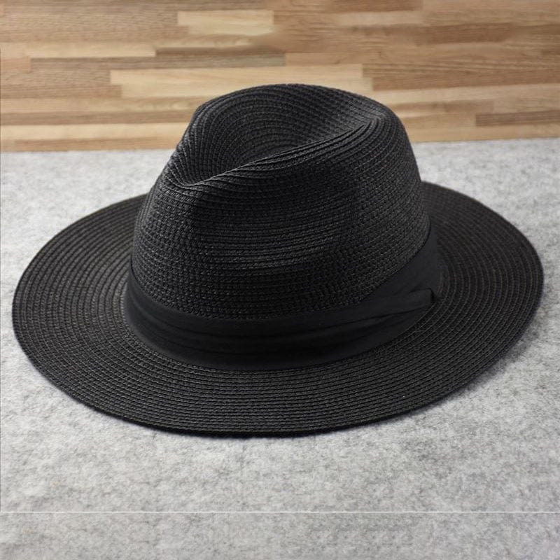 "Cappello da uomo in palma toquilla intrecciata, design elegante, beige chiaro, perfetto per occasioni estive casual e formal