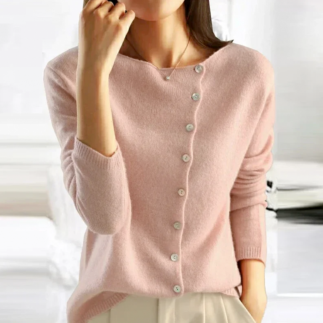 Cardigan in cashmere per donna, elegante e raffinato, con linee pulite e design versatile, perfetto per tutte le stagioni.