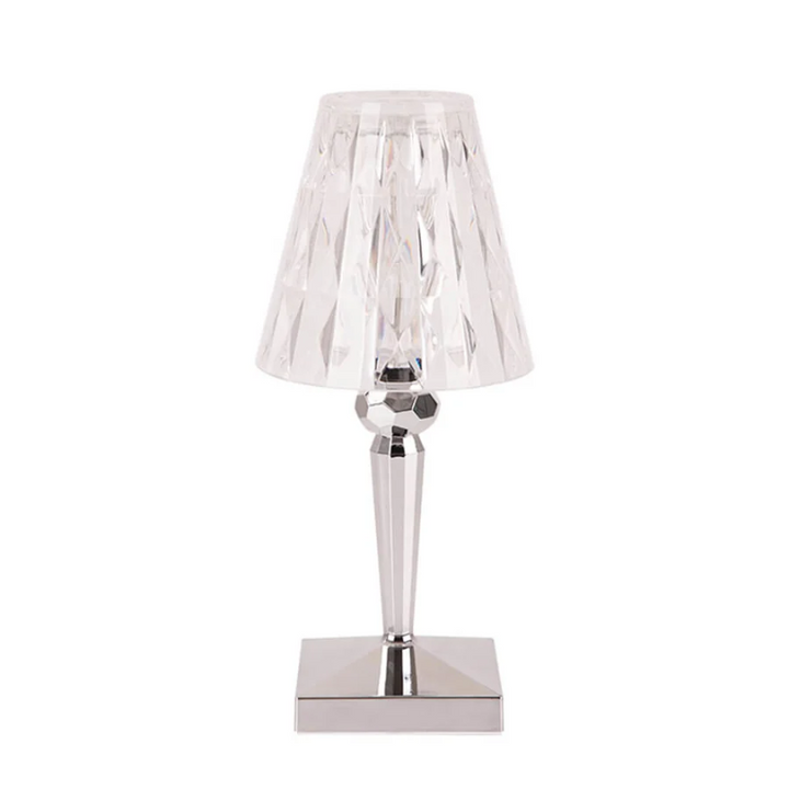Chic CrystalLuxe table lamp, modern design for elegant home decor.