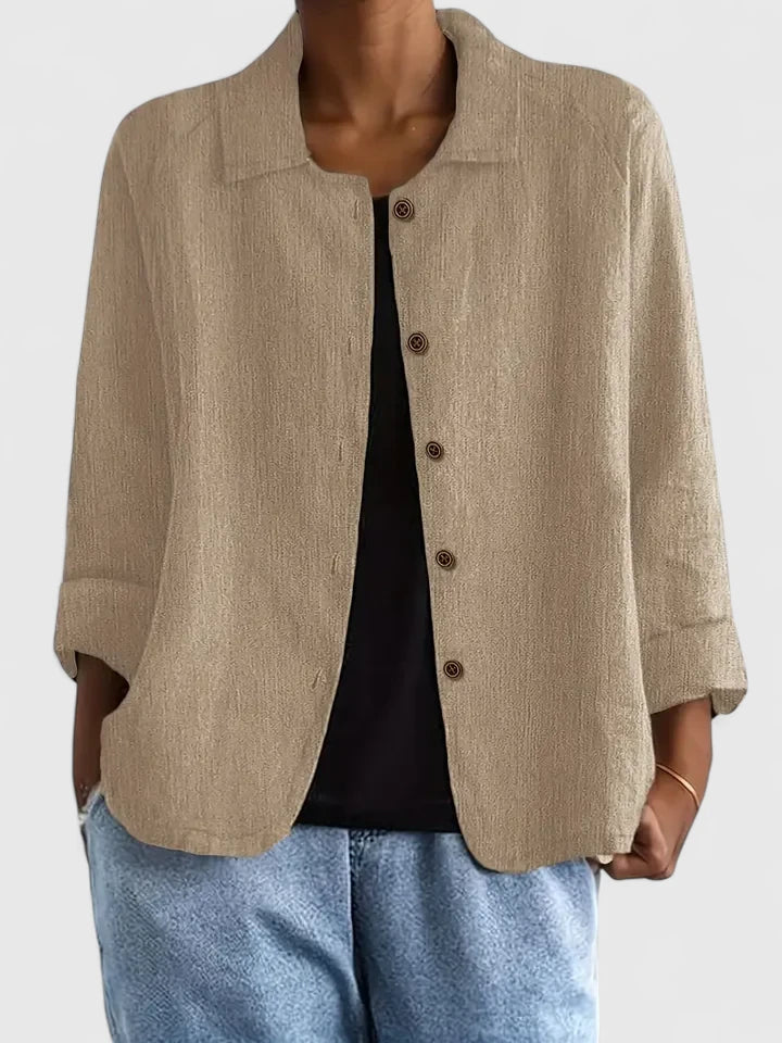 Women's comfortable & chic everyday blouse. Versatile long sleeve top for fashion, casual, or elegant looks.