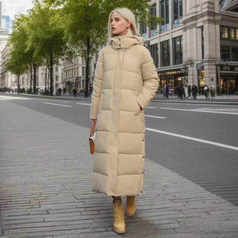 Versatile women's long coat, suitable for various cold weather occasions and fashion.