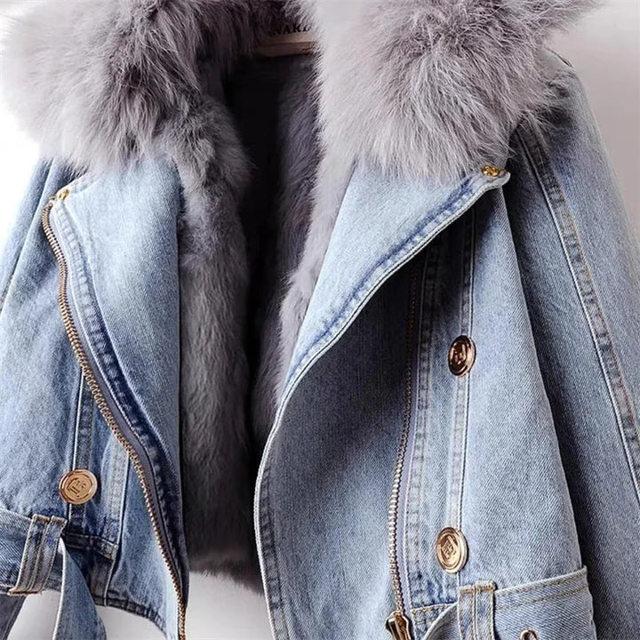 Elegant women's moto jacket featuring luxe detailing & a comfortable fit for versatile, modern apparel.
