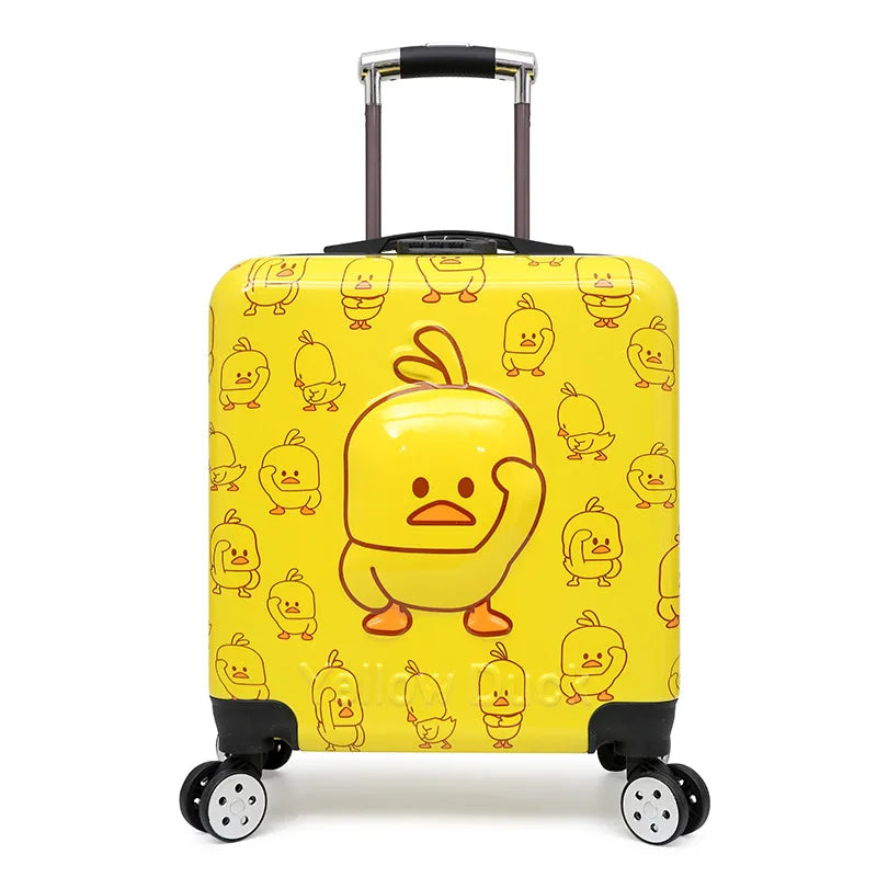 Adventure-ready hard-shell rolling suitcase for kids. Fun animal design travel gear for boys & girls.