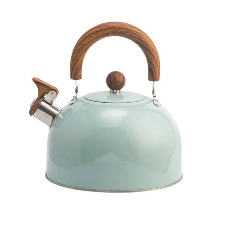 Classic style 3L whistling kettle in polished stainless steel. Versatile stovetop design for tea, coffee, and home cooking.