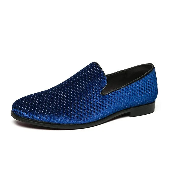 Comfortable green slip-on loafers, men's elegant driving shoes for casual style.