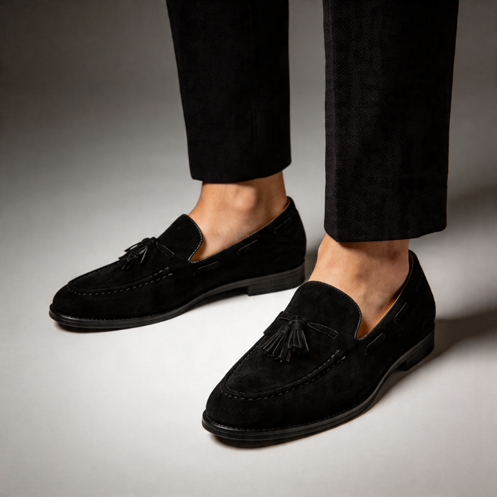 Stylish men's green classic loafers, ideal for sophisticated casual and formal wear, offering slip-on comfort.