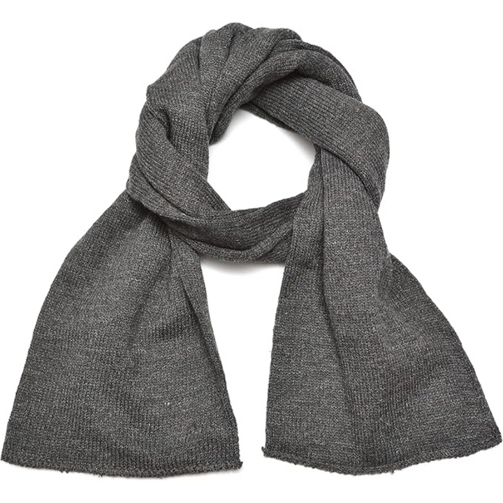 Practical men's warm knit scarf, double layer design, an ideal winter accessory & neck warmer.