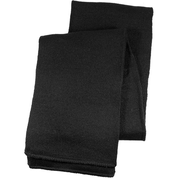 Elegant men's classic double layer knit winter scarf, warm & stylish cold weather accessory.