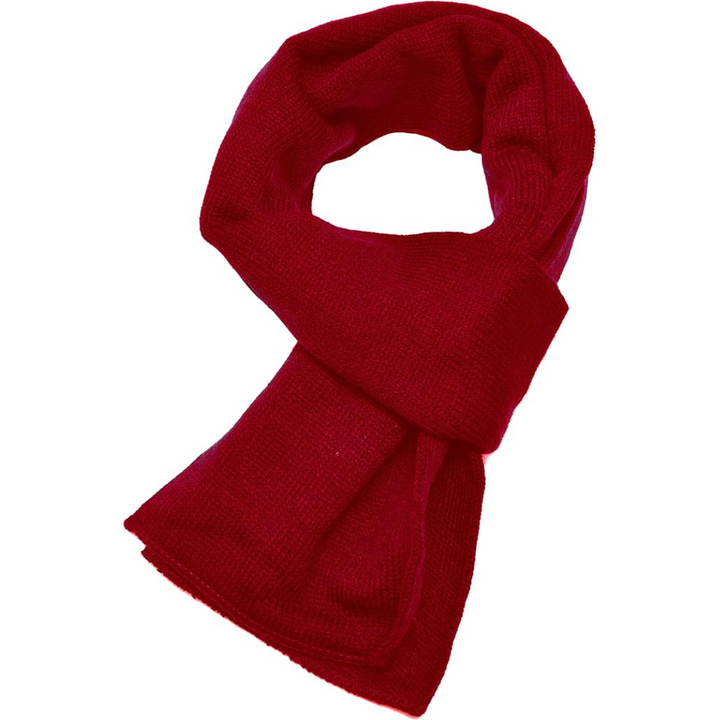 Warm acrylic double layer knit scarf for men, ideal winter neck warmer & fashion accessory.