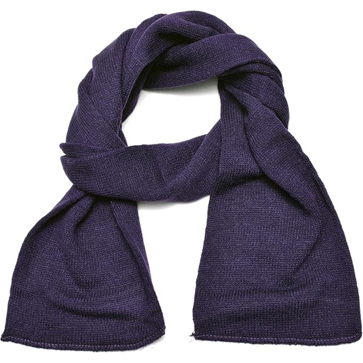 Soft men's double layer knit winter scarf, an essential warm accessory for chilly days.