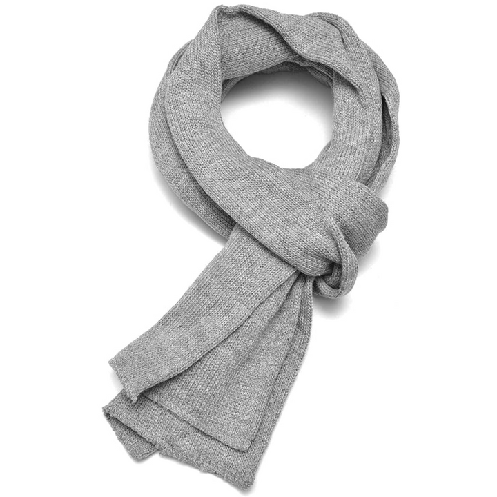 Classic men's acrylic double layer knit scarf, provides superior warmth for winter outfits.