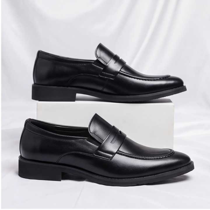 Mens fashion brown penny loafers, the ultimate stylish slip-on shoe for everyday elegance.