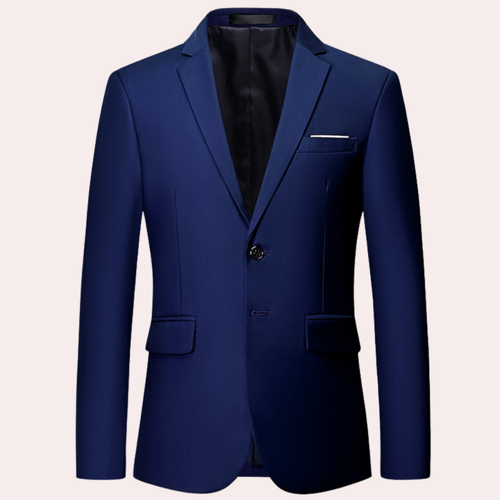Sophisticated men's slim fit blazer, an essential suit jacket for any formal or casual wardrobe.
