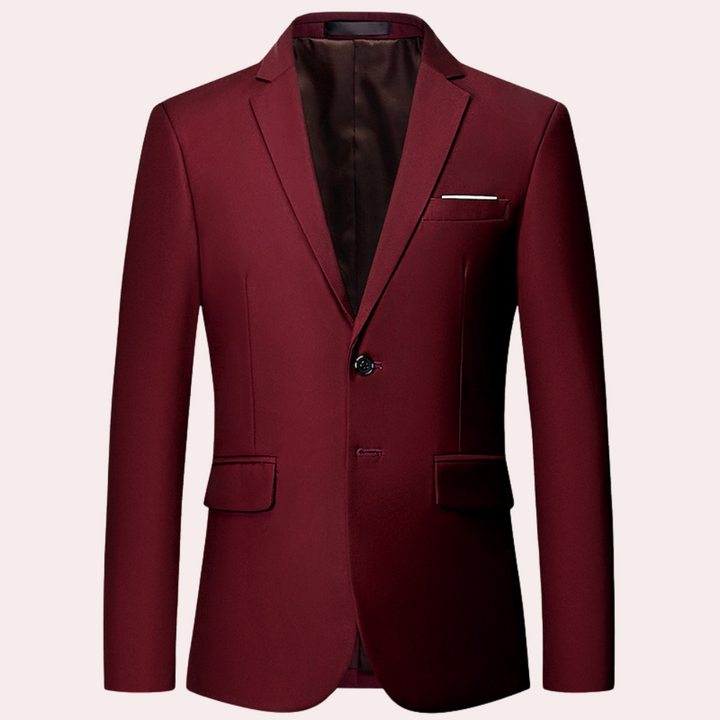 Men's stylish outerwear blazer with a classic slim fit, perfect for any season or event.