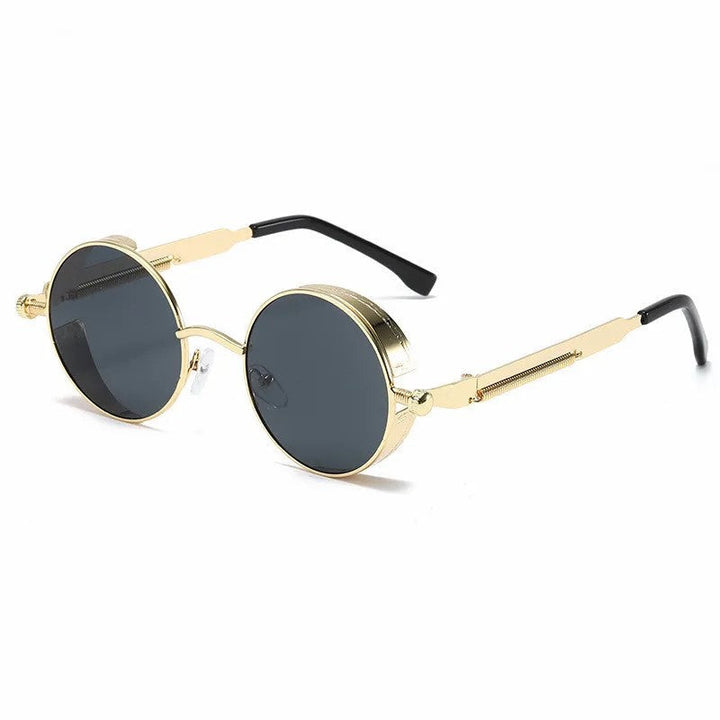 Iconic classic round sunglasses, unisex design for timeless style and UV eye protection.
