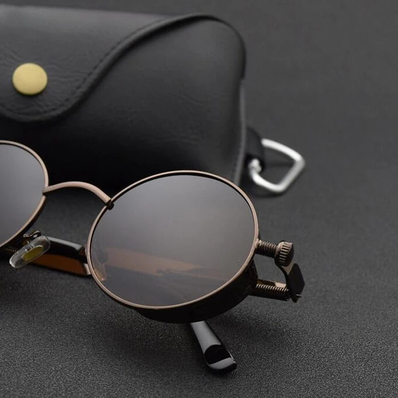 Unisex classic round sunglasses with full UV protection, essential eyewear for sun safety.