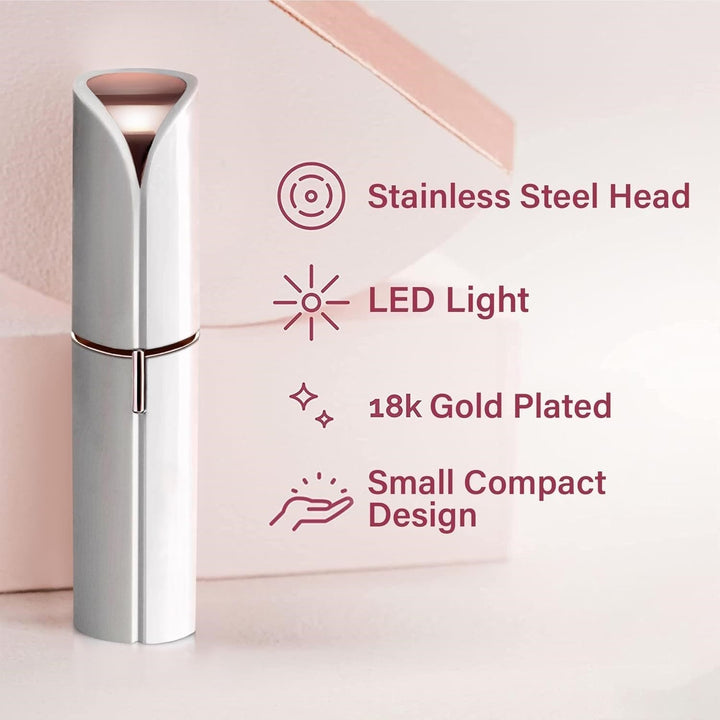 Women's facial hair removal tool for smooth skin, perfect for delicate areas and dermaplaning.